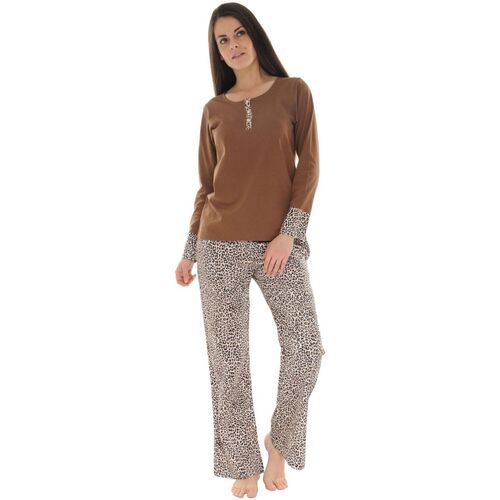 Textil Mulher Pijamas / Camisas de dormir Pilus AGATHE Castanho