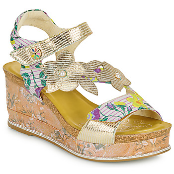 Sapatos Mulher Sandálias Laura Vita  Ouro / Multicolor