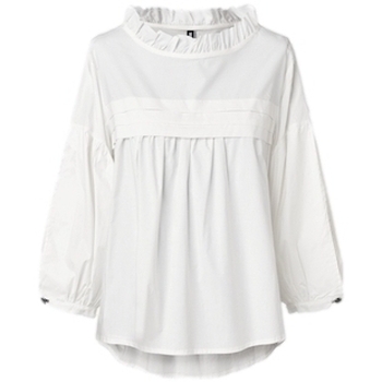 Textil Mulher Tops / Blusas Wendykei Top 221375 - White Branco