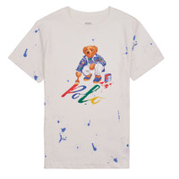 TeSuper Criança T-Shirt mangas curtas Polo Ralph Lauren BEAR SS CN-KNIT SHIRTS-T-SHIRT Branco