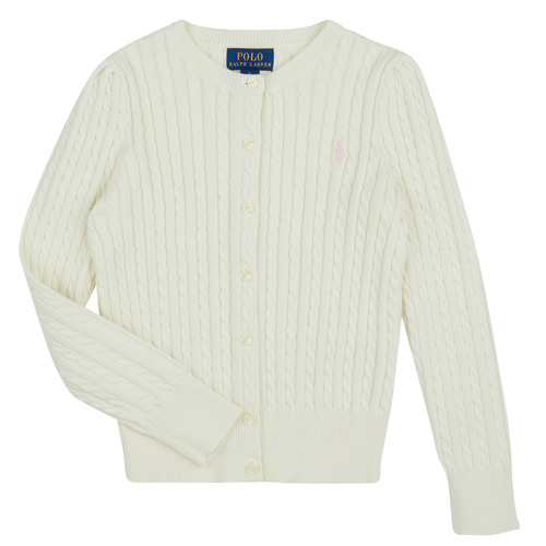 Textil Rapariga Tops / Blusas Polo Ralph Lauren MINI CABLE-TOPS-SWEATER Branco