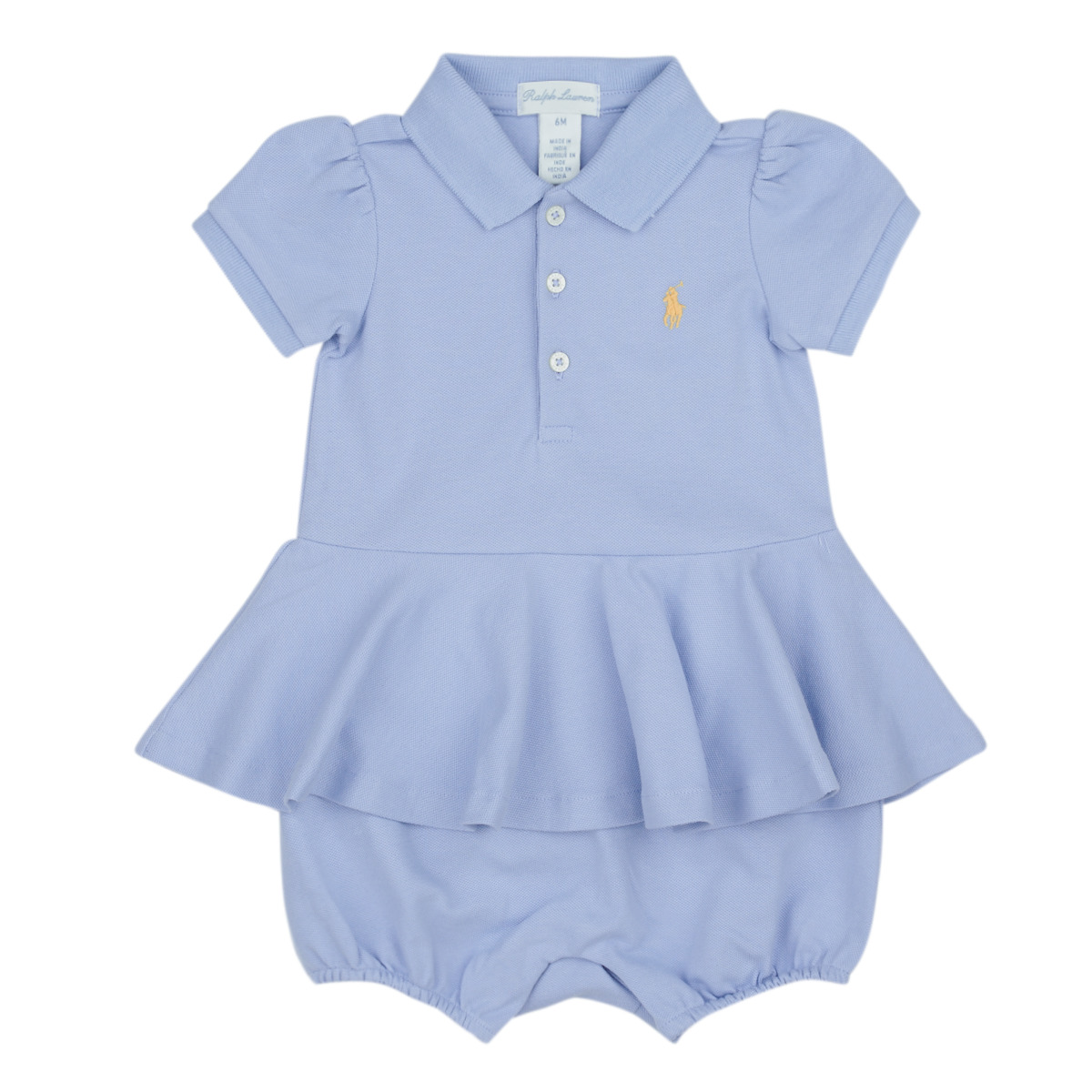 Textil Rapariga Beżowa krótka koszulka polo SS PEPLUM BU-ONE PIECE-SHORTALL Azul / Céu