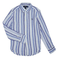 Textil Rapaz Camisas mangas comprida Polo Ralph Lauren 323902178005 Azul / Céu / Branco / Branco / Azul / Multi