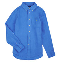 Textil Rapaz Camisas mangas comprida Polo Ralph Lauren CLBDPPC-SHIRTS-SPORT SHIRT Azul / Ilha / Azul