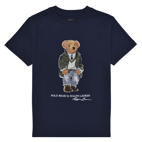 Textil Criança T-Shirt mangas curtas Polo Ralph Lauren SS CN-KNIT SHIRTS-T-SHIRT Marinho
