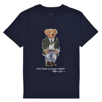 Textil Criança T-Shirt mangas curtas Polo Ralph Lauren SS CN-KNIT III shirts-T-SHIRT Marinho