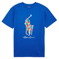 Textil Rapaz T-Shirt mangas curtas Polo Ralph Lauren SS CN-KNIT SHIRTS-T-SHIRT Azul / Heritage / Azul