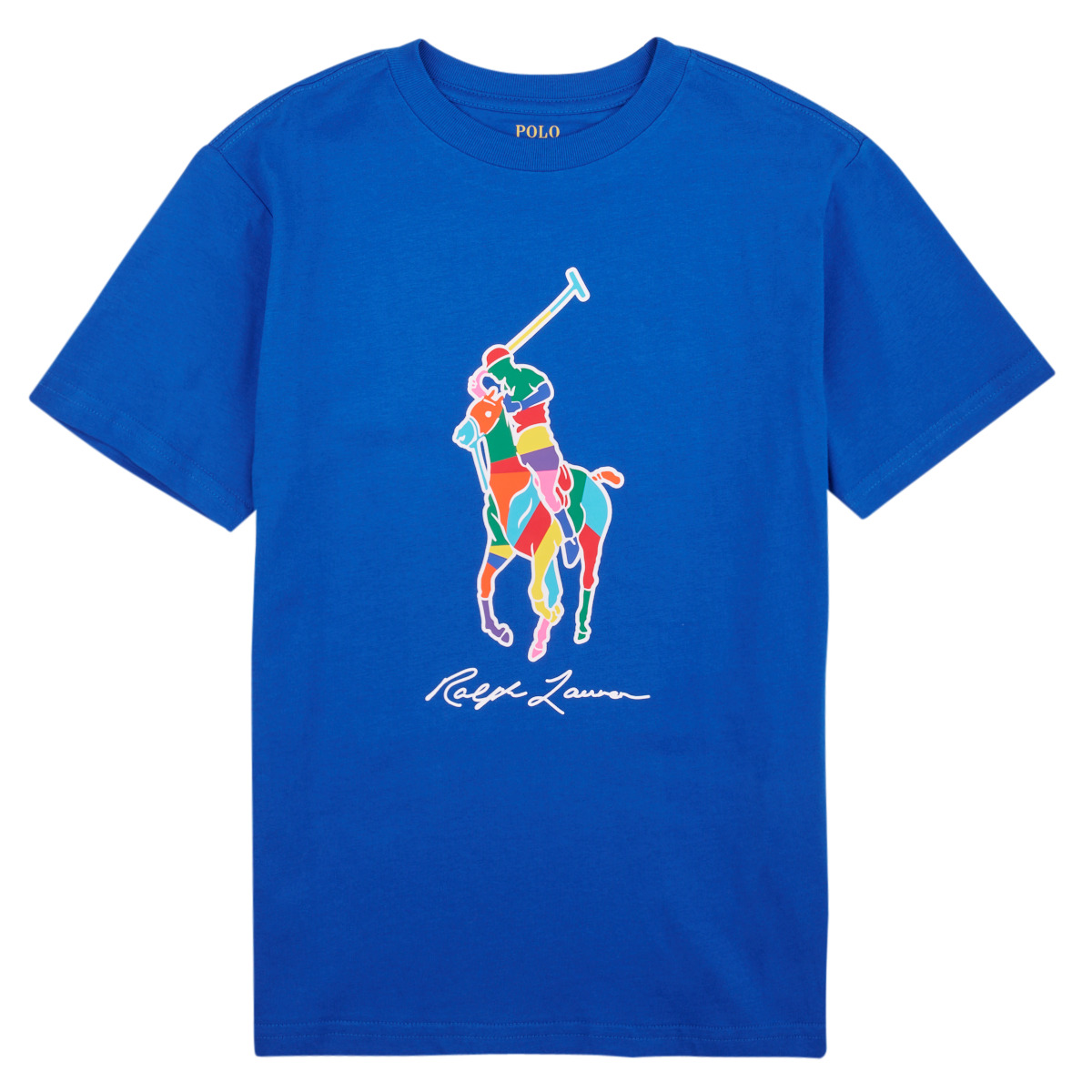 Textil Rapaz T-Shirt mangas curtas Women Polo Ralph Lauren SS CN-KNIT SHIRTS-T-SHIRT Azul