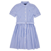 Textil Rapariga Vestidos curtos Polo Ralph Lauren FAHARLIDRSS-DRESSES-DAY DRESS Azul / Branco / Azul / Branco