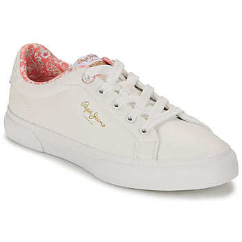 Sapatos Rapariga Sapatilhas Pepe clara KENTON BASS G Branco / Rosa