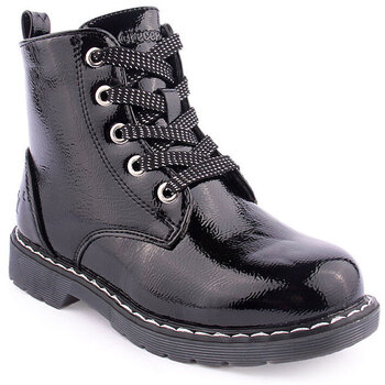 Sapatos Rapariga Botins Crecendo K Ankle boots Military Preto