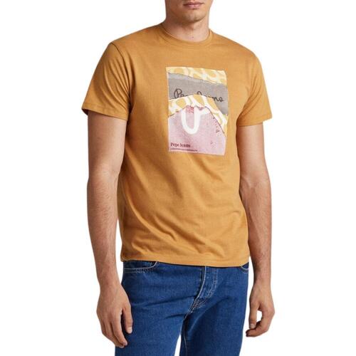 Textil Homem T-Shirt mangas curtas Pepe jeans  Bege