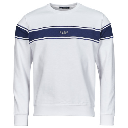 Textil Homem Sweats Guess taille INSERTED STRIPE Branco