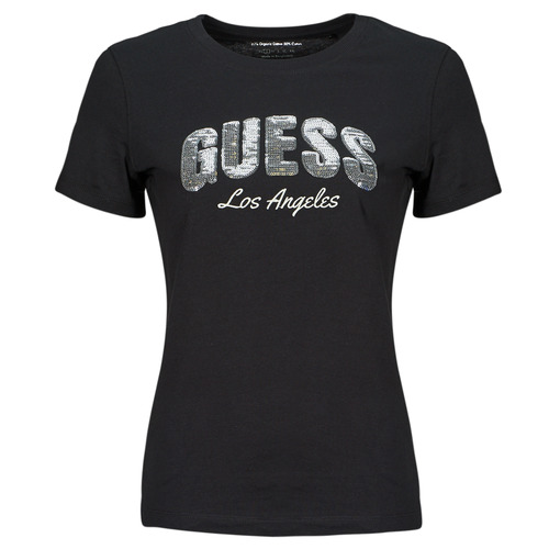 Textil Mulher wristwatch Guess Alby perry w0991g3 black black Guess Alby SEQUINS LOGO TEE Preto