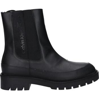 Sapatos Mulher Botas Calvin Klein Jeans YW0YW01254 COMBAT MID CHELSEA BOOT Preto