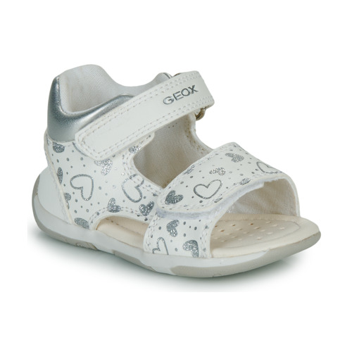 Sapatos Rapariga Sandálias Geox B for SANDAL TAPUZ GIRL Branco