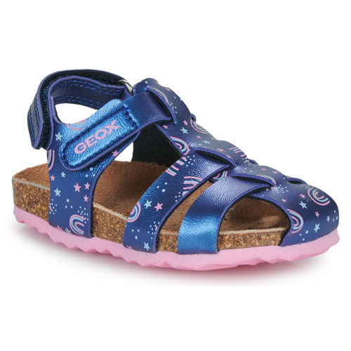 Sapatos Rapariga Sandálias Geox B SANDAL CHALKI GIRL Azul / Rosa