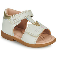 Sapatos Rapariga Sandálias Geox B VERRED Branco / Ouro