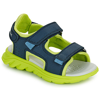 Sapatos Rapaz Sandálias Geox J Less Sandal AIRADYUM BO Marinho / Verde