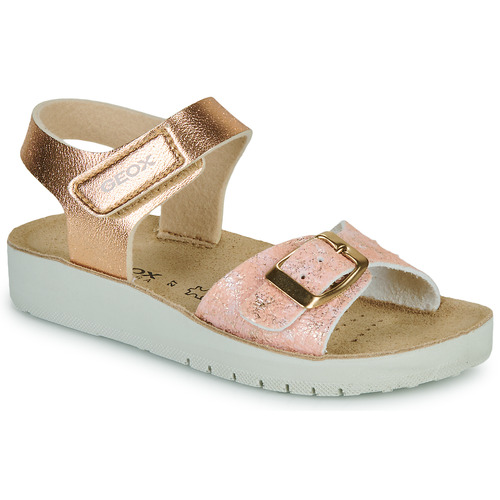 Sapatos Rapariga Sandálias Geox J Less Sandal COSTAREI GI Rosa / Ouro