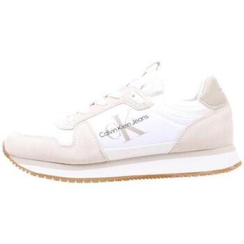 Sapatos Mulher Sapatilhas Calvin Klein Jeans RUNNER SOCK LACEUP NY-LTH Branco