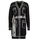 Textil Mulher Casacos de malha Karl Lagerfeld BRANDED BELTED CARDIGAN Preto / Branco