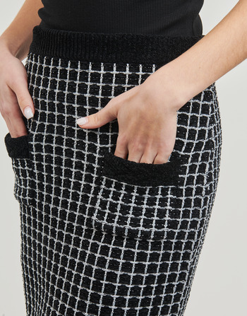 Karl Lagerfeld boucle knit skirt Preto / Branco