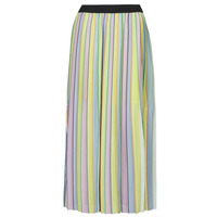 Tebroken Mulher Saias Karl Lagerfeld stripe pleated skirt Multicolor
