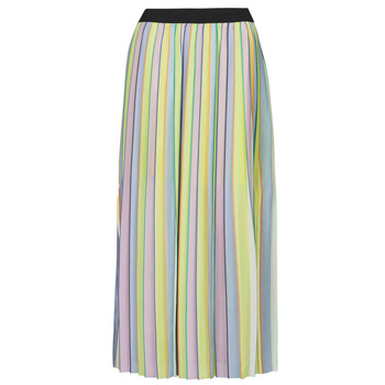 Textil Mulher Saias Karl Lagerfeld stripe pleated skirt Multicolor
