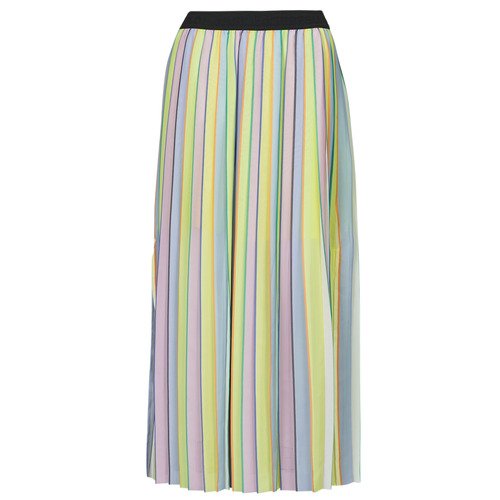 TeTjw Mulher Saias Karl Lagerfeld stripe pleated skirt Multicolor