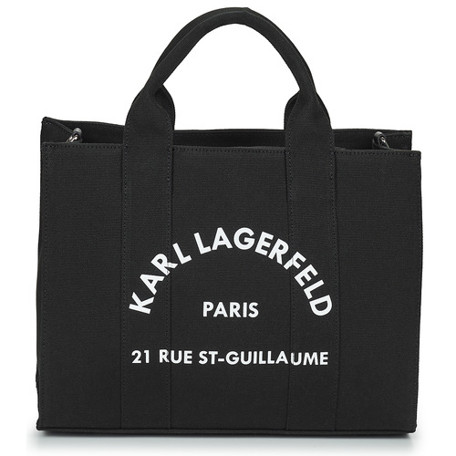 Malas Mulher Kitted Wrap Dress Karl Lagerfeld RSG SQUARE MEDIUM TOTE Preto
