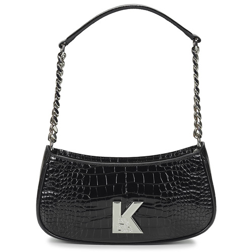 Malas Mulher Lightweight Knit Skirt Karl Lagerfeld K/KAMEO SHOULDERBAG CROC Preto