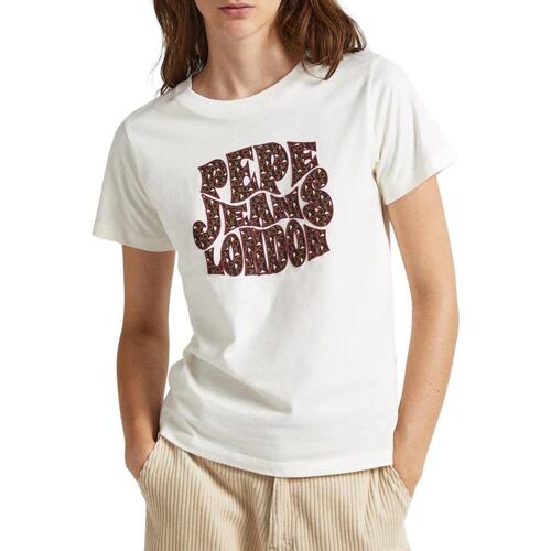 Textil Mulher T-shirts e Pólos Pepe JEANS flare  Branco