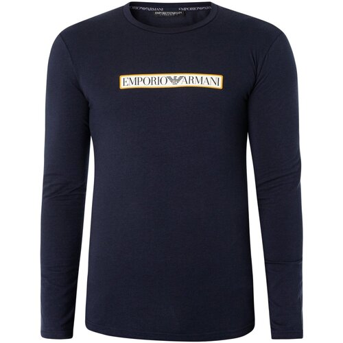 Textil Homem T-shirt t-shirt mangas compridas Emporio Armani 111023 3F517 Azul