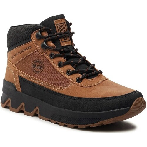 Sapatos Homem Sapatilhas de cano-alto Big Star MM174015 Castanho