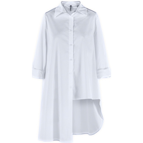 Textil Mulher Selecção de homen a menos de 60 Wendy Trendy Camisa 220511 - White Branco