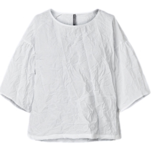 Textil Mulher Tops / Blusas Wendy Trendy Top 221624 - White Branco