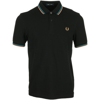 Textil Homem Polos mangas compridas Fred Perry Twin Tipped Preto