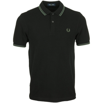 Textil Homem Polos mangas compridas Fred Perry Twin Tipped Preto