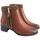 Sapatos Mulher Multi-desportos Hispaflex Botins femininos em couro  23255 Castanho