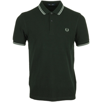 Textil Homem Polos mangas compridas Fred Perry Twin Tipped Verde