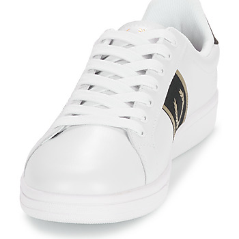 Fred Perry B721 Leather Branded Webbing Branco / Preto