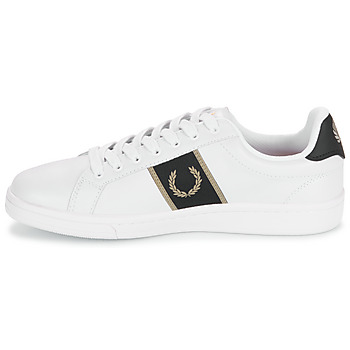 Fred Perry B721 Leather Branded Webbing Branco / Preto