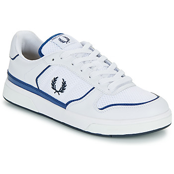 Sapatos Homem Sapatilhas Fred Perry Baseline Perf Leather Branco / Azul