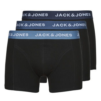 Roupa de interior Homem Boxer Jack & Jones JACSOLID TRUNKS 3 PACK OP Preto / Azul