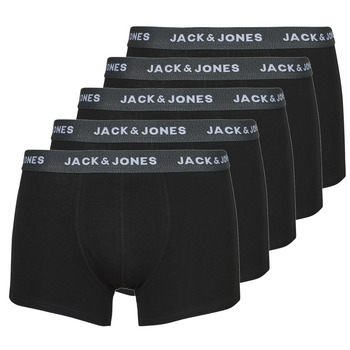 Roupa de interior Homem Boxer Jack & Jones JACHUEY TRUNKS 5 PACK Preto