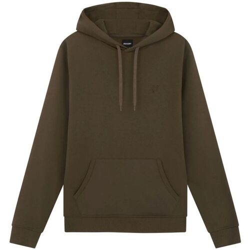 Lyle & Scott ML416TON TONAL PULLOVER HOODIE-W485 OLIVE Verde