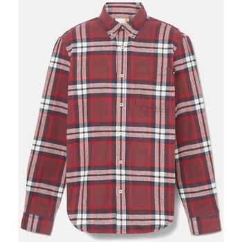 Textil Homem Camisas mangas comprida Delphiville Timberland TB0A6GKH HEAVY FLANNEL PLAID-J60 PORTR Vermelho