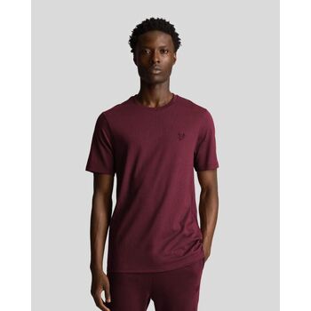 Textil Homem T-shirts e Pólos Lyle & Scott TS400TON-Z56. BURGUNDY Vermelho