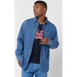 Textil Homem Camisas mangas comprida Jack & Jones 12224329 CREEK-MEDIUM BLUE DENIM Azul